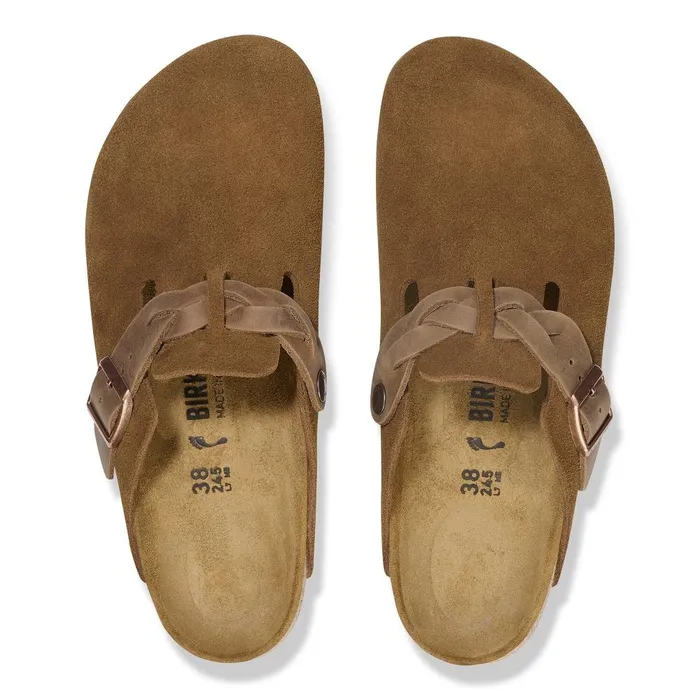 Women Birkenstock Clogs Boston Braided Mink