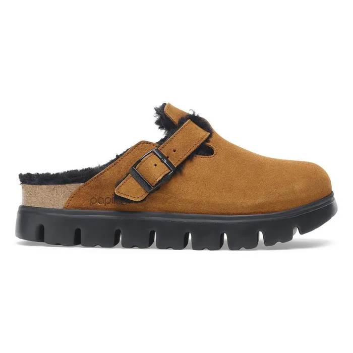 Women Birkenstock Clogs Boston Chunky Shearling Mink