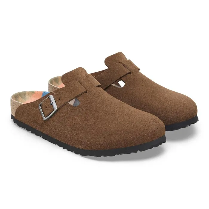 Women Birkenstock Clogs Boston Dark Tea