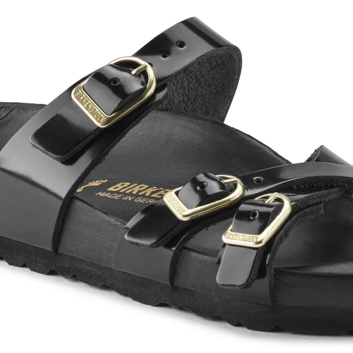 Women Birkenstock MultiStrap Franca High Shine Black