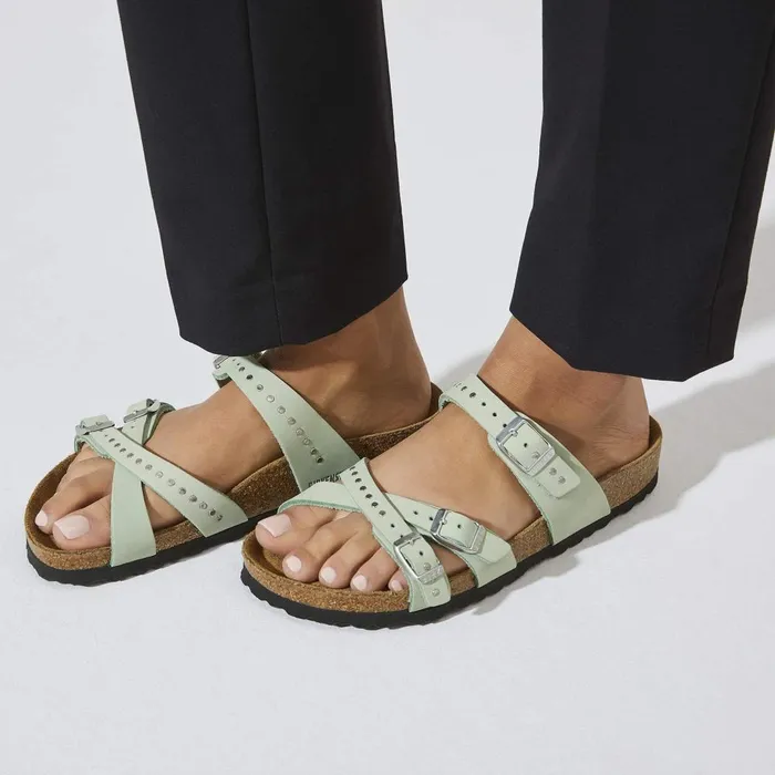 Women Birkenstock MultiStrap Franca Soft Footbed Matcha