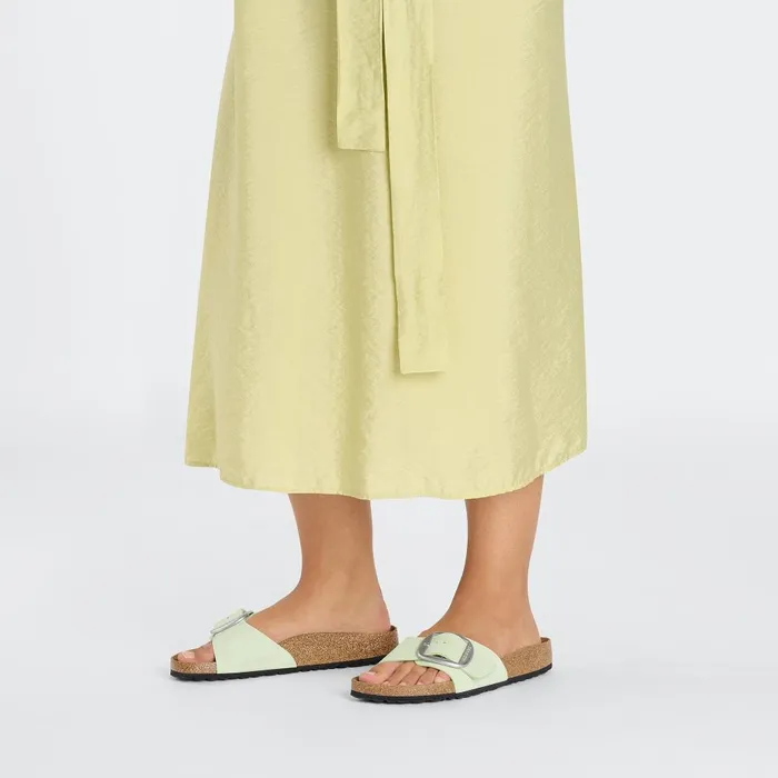 Women Birkenstock OneStrap Madrid Big Buckle Faded Lime