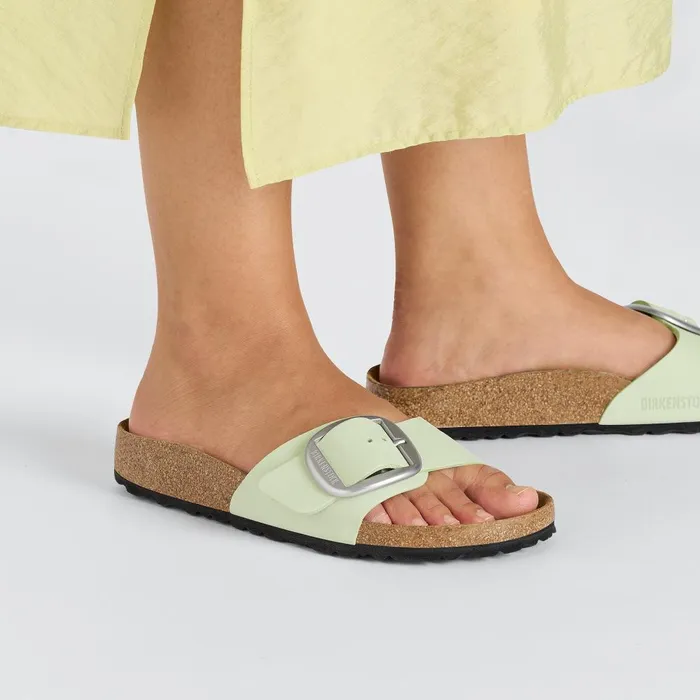 Women Birkenstock OneStrap Madrid Big Buckle Faded Lime