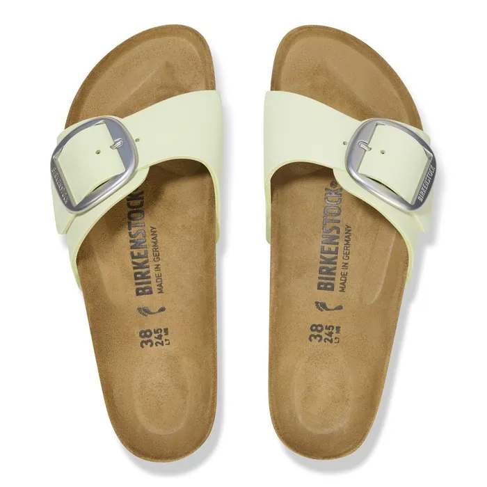 Women Birkenstock OneStrap Madrid Big Buckle Faded Lime