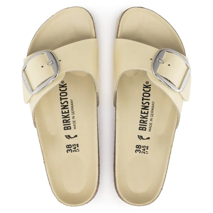 Women Birkenstock OneStrap Madrid Big Buckle High Shine Butter
