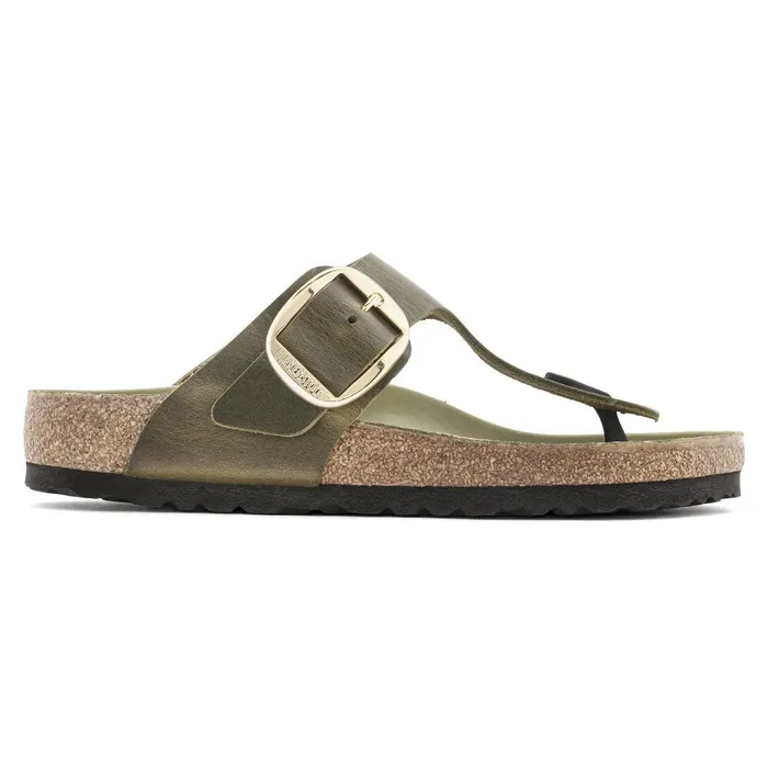 Women Birkenstock Thong Gizeh Big Buckle Olive Green