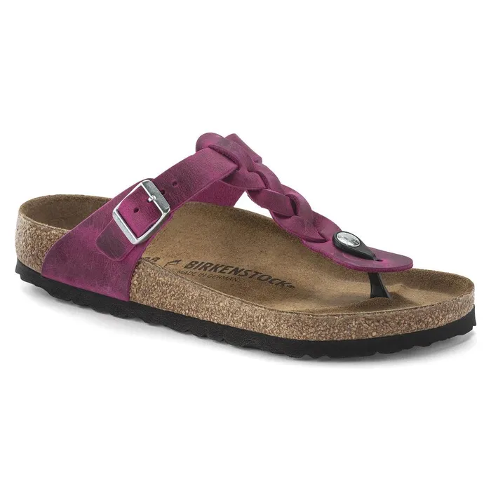 Women Birkenstock Thong Gizeh Braided Festival Fuchsia