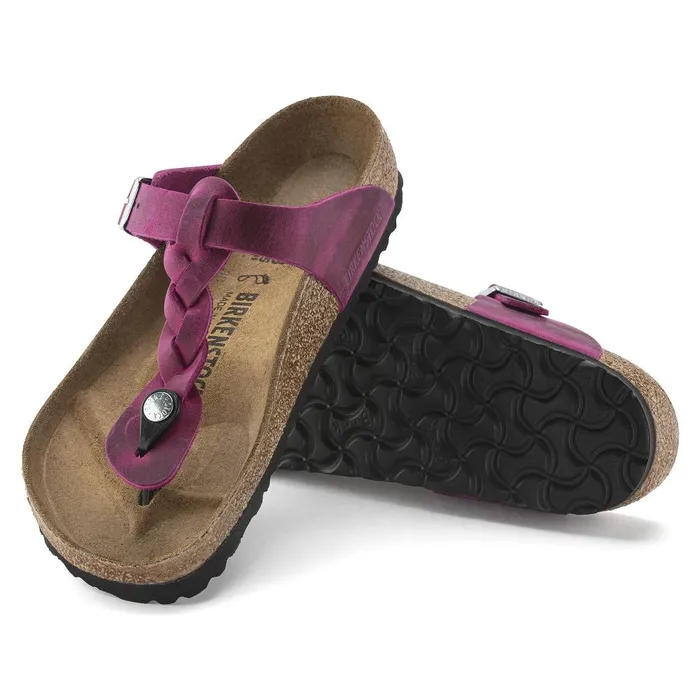 Women Birkenstock Thong Gizeh Braided Festival Fuchsia