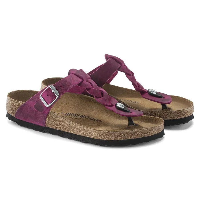 Women Birkenstock Thong Gizeh Braided Festival Fuchsia