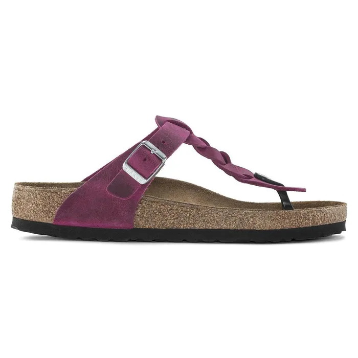 Women Birkenstock Thong Gizeh Braided Festival Fuchsia