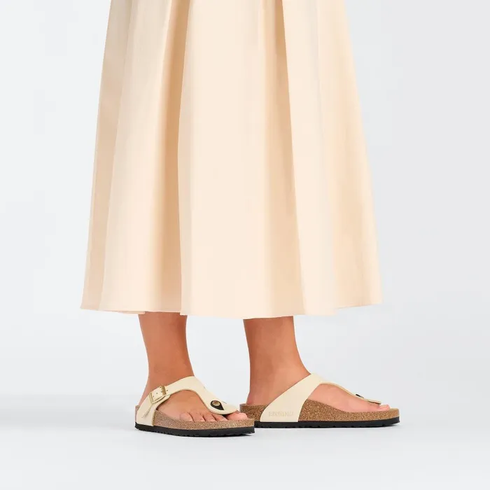 Women Birkenstock Thong Gizeh Ecru
