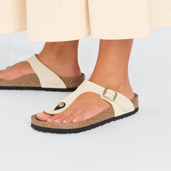 Women Birkenstock Thong Gizeh Ecru