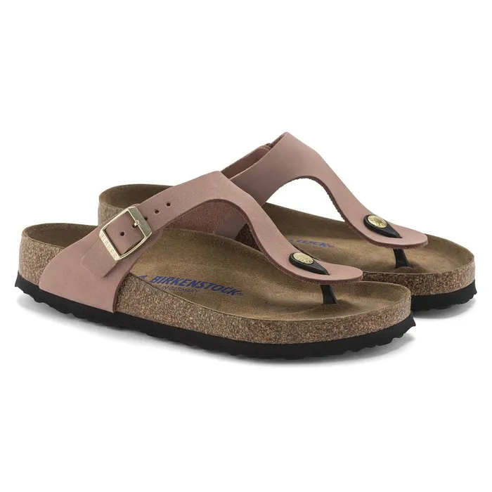 Women Birkenstock Thong Gizeh Soft Footbed Old Rose
