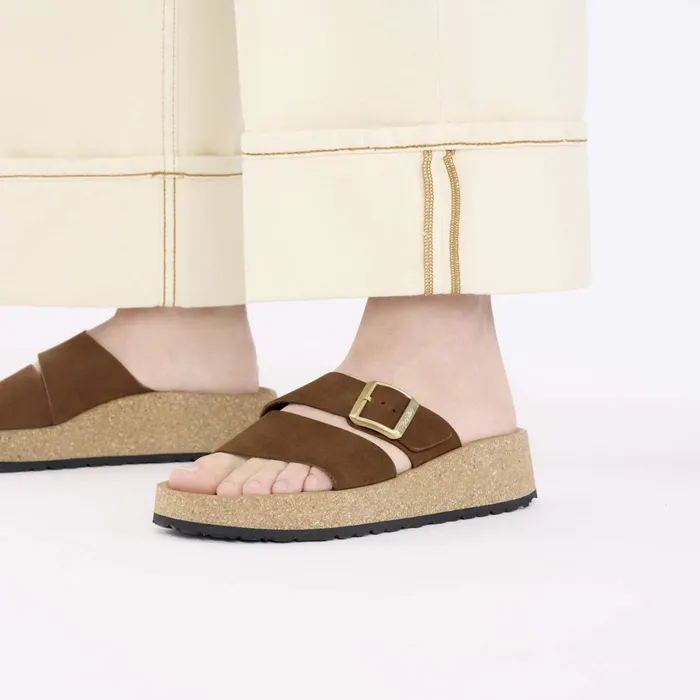 Women Birkenstock TwoStrap Almina Dark Tea