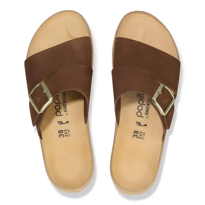 Women Birkenstock TwoStrap Almina Dark Tea