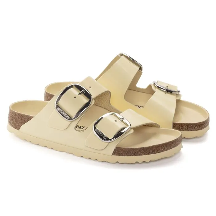 Women Birkenstock TwoStrap Arizona Big Buckle High Shine Butter