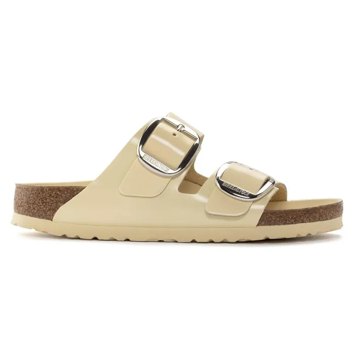 Women Birkenstock TwoStrap Arizona Big Buckle High Shine Butter