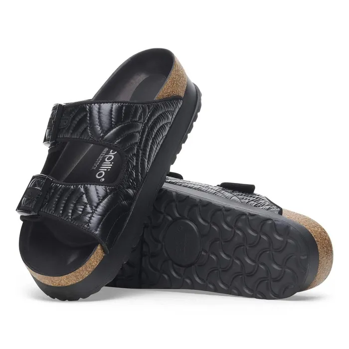 Women Birkenstock TwoStrap Arizona Flex Platform Black
