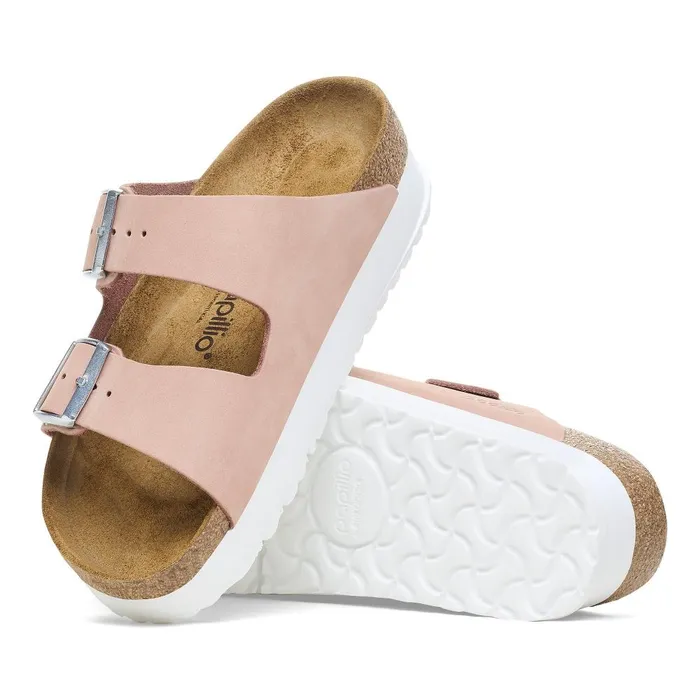Women Birkenstock TwoStrap Arizona Flex Platform Soft Pink