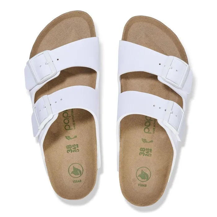 Women Birkenstock TwoStrap Arizona Flex Platform White