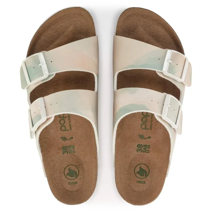 Women Birkenstock TwoStrap Arizona Platform Vegan Watercolor Pinkblue