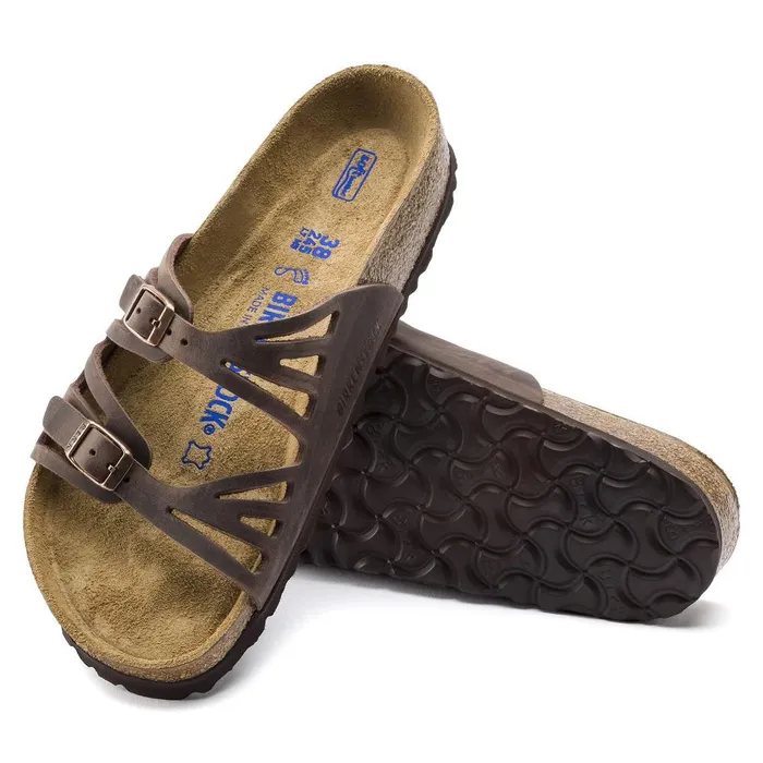 Women Birkenstock TwoStrap Granada Soft Footbed Habana