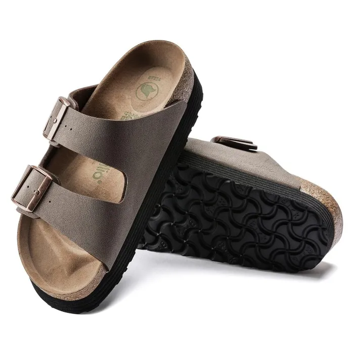Women Birkenstock Wedges and Platforms Arizona Platform Vegan Mocha