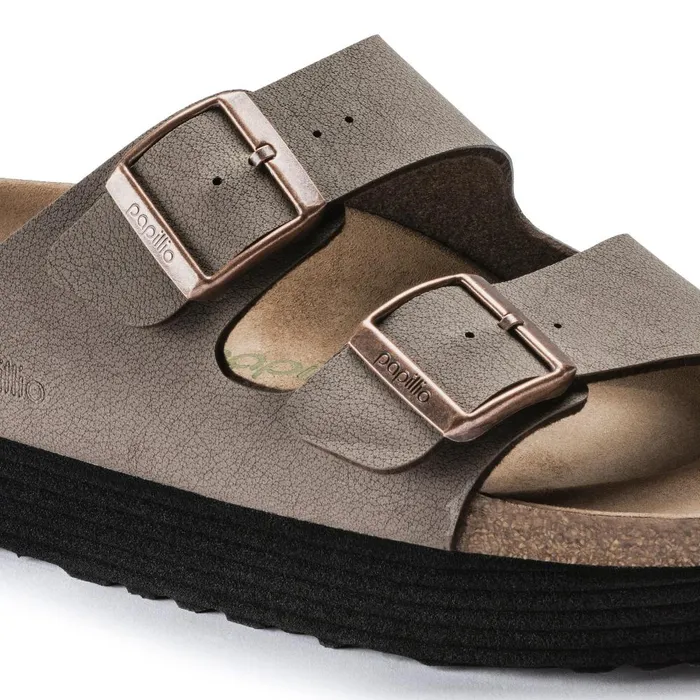 Women Birkenstock Wedges and Platforms Arizona Platform Vegan Mocha