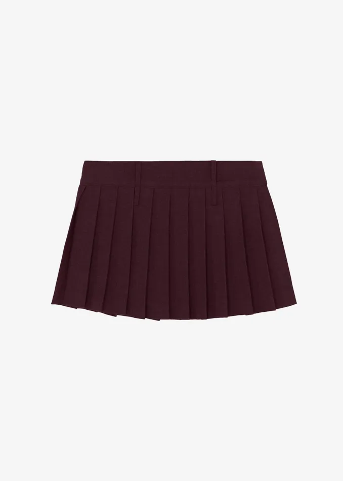 Women Blake Mini Pleated Skirt 8211 Burgundy The Frankie Shop Bottoms
