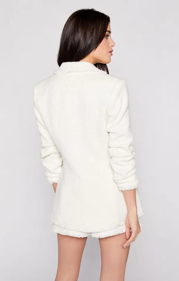 Women Blazers Cinq Sept Boucle Khloe Blazer Gardenia