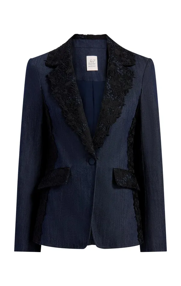 Women Blazers Cinq Sept Laney Jacket Indigo