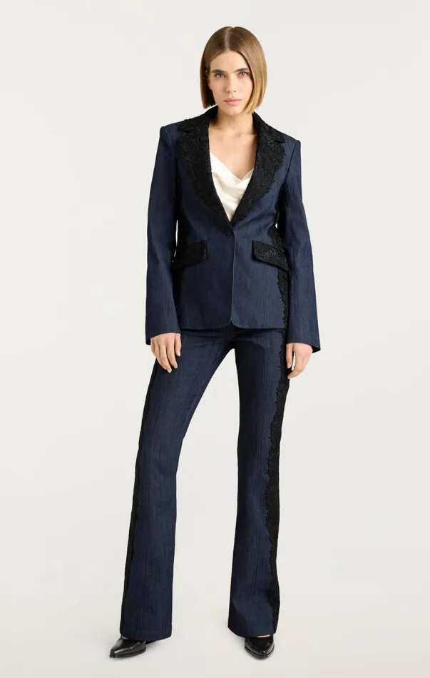 Women Blazers Cinq Sept Laney Jacket Indigo