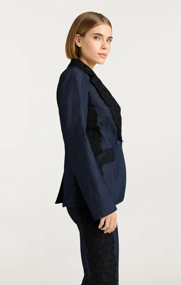 Women Blazers Cinq Sept Laney Jacket Indigo