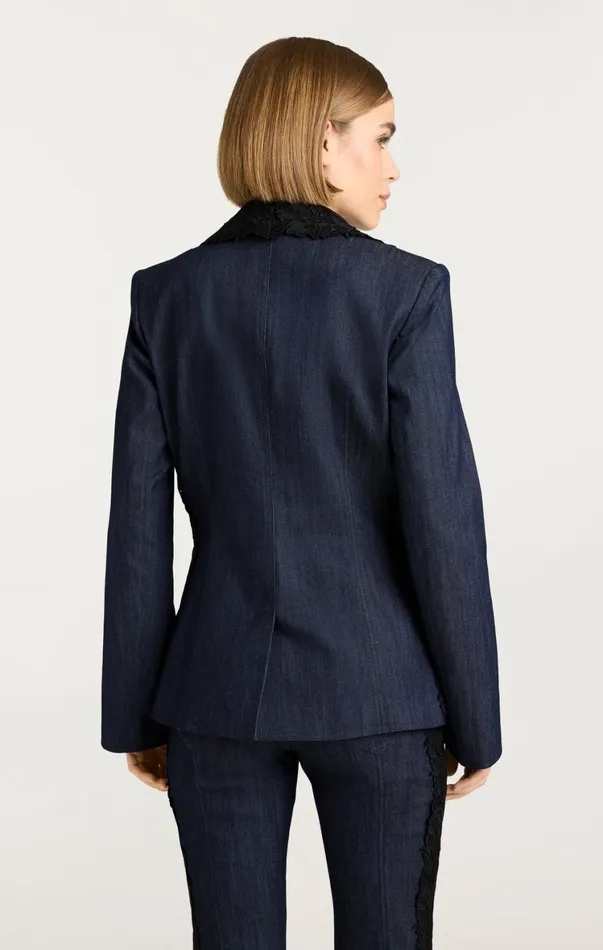 Women Blazers Cinq Sept Laney Jacket Indigo
