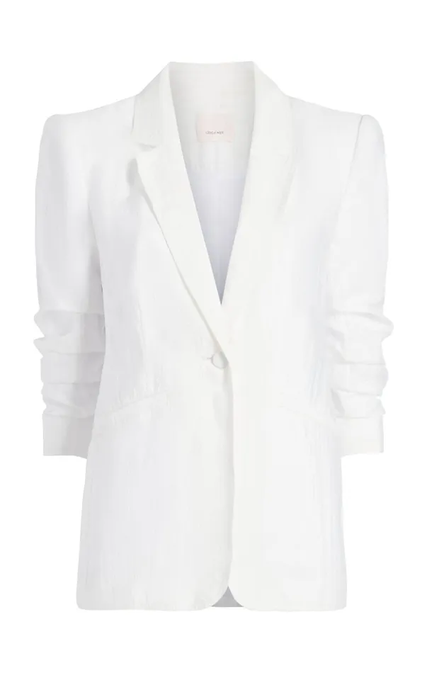 Women Blazers Cinq Sept Tumbled Woven Khloe Blazer White