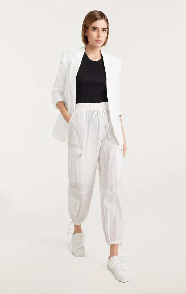 Women Blazers Cinq Sept Tumbled Woven Khloe Blazer White