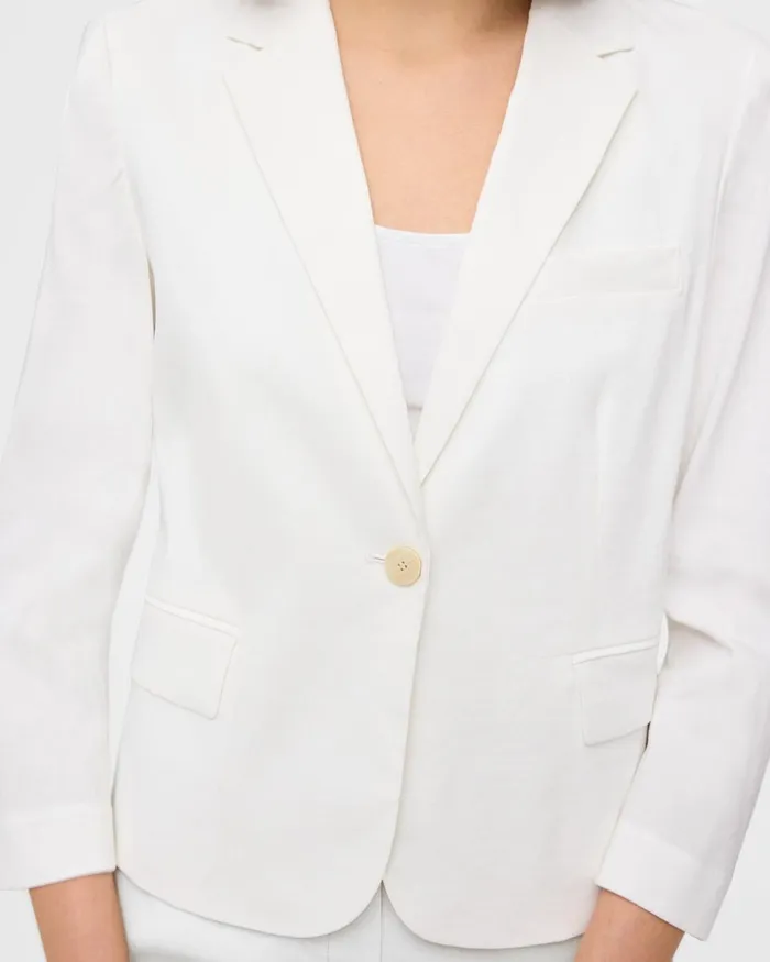 Women Blazers Jackets Theory Boxy Blazer In Good Linen White