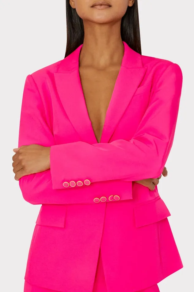 Women Blazers Milly Avery Cady Blazer Milly Pink