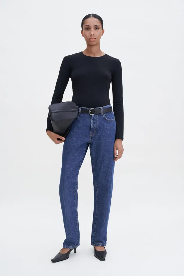 Women Boyfriend Jeans Washed Mid Blue Filippa K Jeans