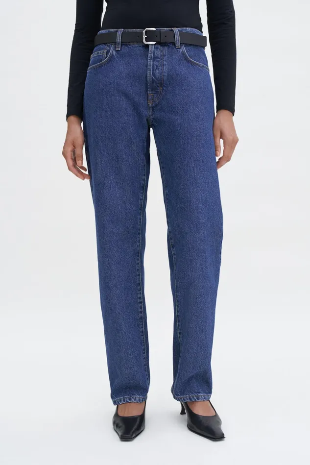 Women Boyfriend Jeans Washed Mid Blue Filippa K Jeans