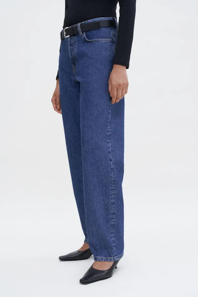 Women Boyfriend Jeans Washed Mid Blue Filippa K Jeans