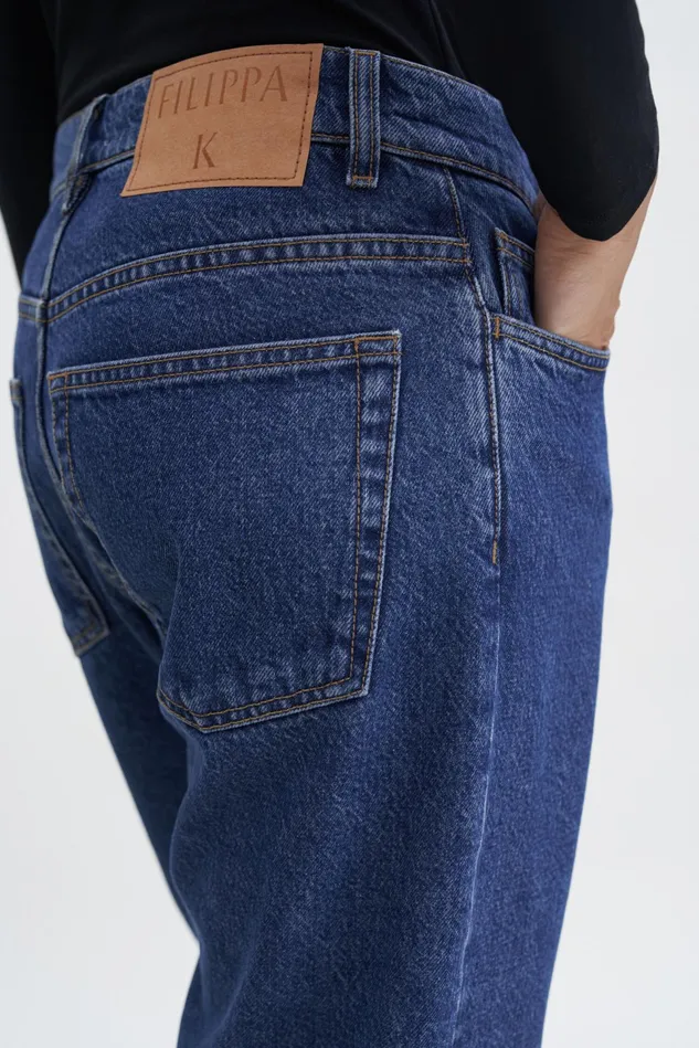 Women Boyfriend Jeans Washed Mid Blue Filippa K Jeans