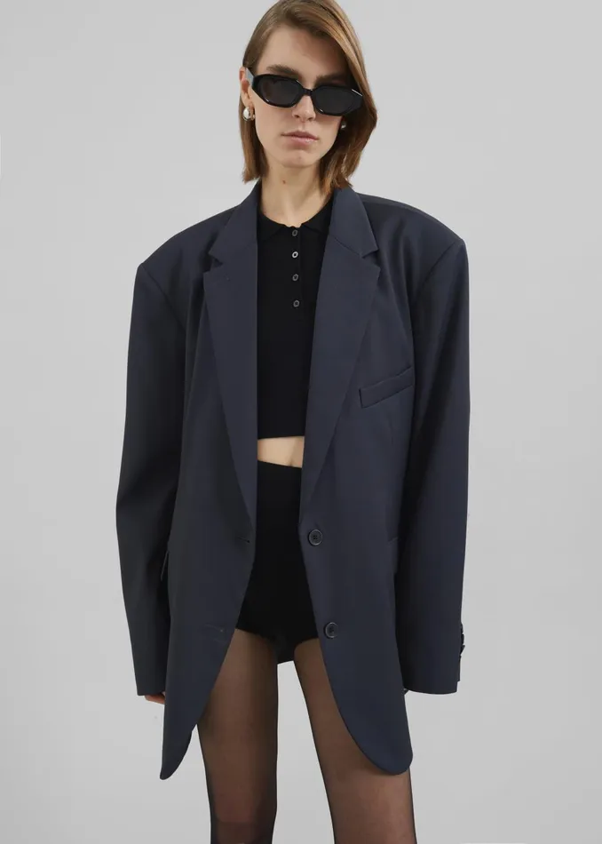 Women Brera Blazer 8211 Navy The Frankie Shop Outerwear