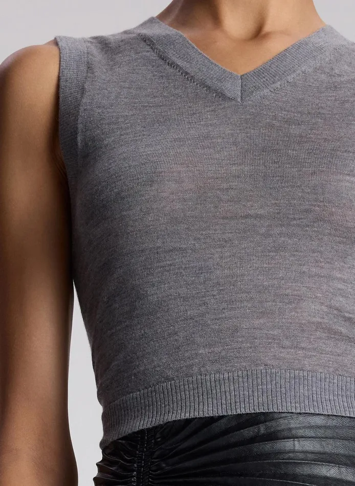 Women Brody Fine Merino Vest Medium Heather Grey ALC Sweaters