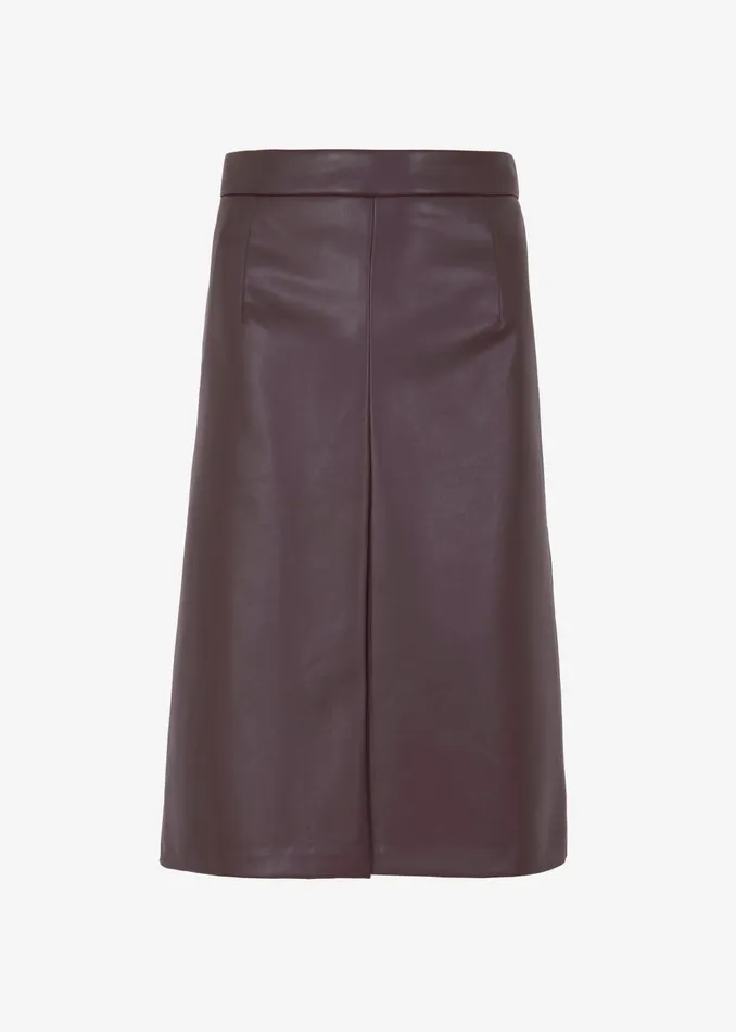 Women Brooklyn Faux Leather Midi Skirt 8211 Burgundy The Frankie Shop Bottoms