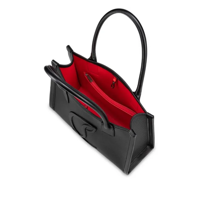 Women By My Side Small Tote Bag 8211 Grained Calf Leather 8211 Black Christian Louboutin Totes