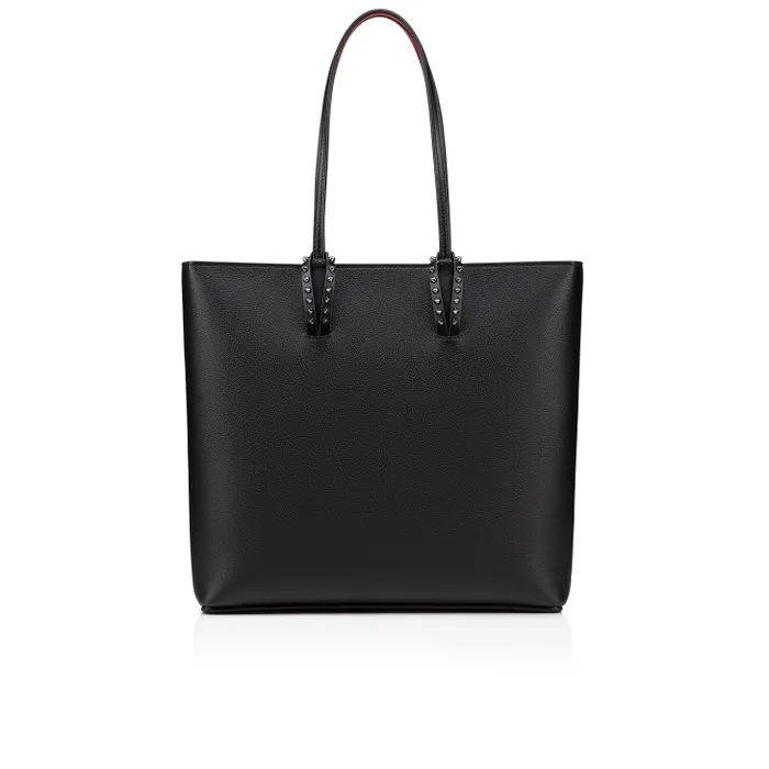 Women Cabata Tote Bag 8211 Grained Calf Leather 8211 Black Christian Louboutin Totes