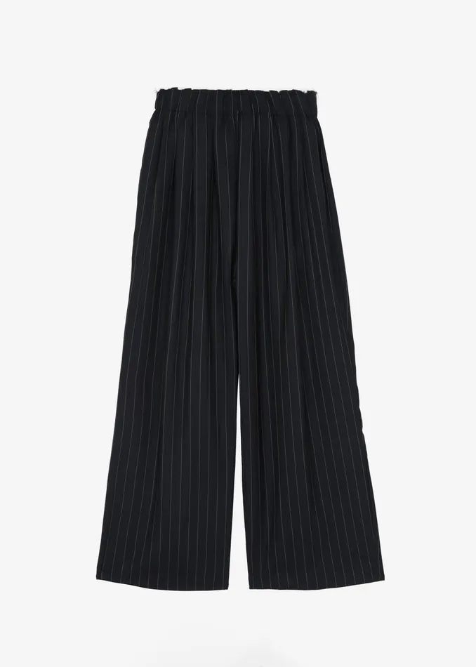 Women Caden Boxer Trousers 8211 BlackWhite Pinstripe The Frankie Shop Bottoms