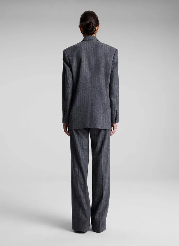 Women Calla Wool Cashmere Oversized Jacket Grey Melange ALC Suits