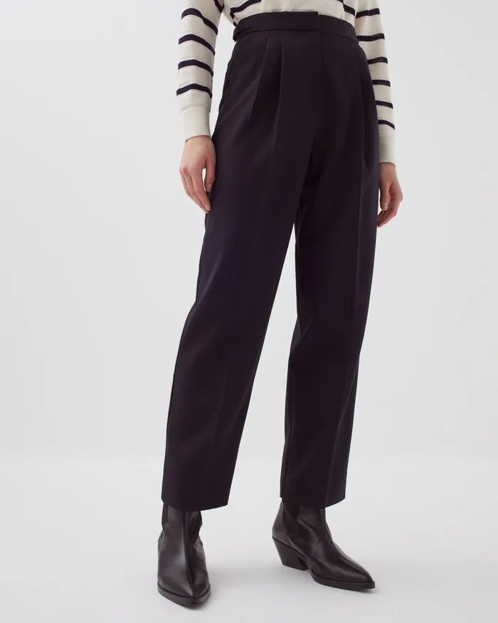 Women Camille 8211 Pleated Wool Trousers Black Beauty Comptoir Des Cotonniers Trousers Women Camille 8211 Pleated Wool Trousers Black Beauty Comptoir Des Cotonniers Trousers